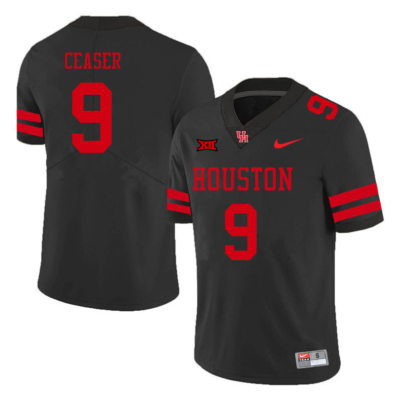 Men-Youth #9 Nelson Ceaser Houston Cougars College Big 12 Conference Football Jerseys Sale-Black
